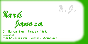 mark janosa business card